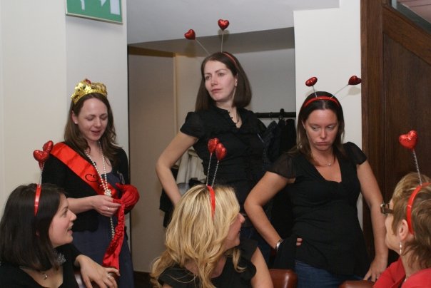 hen party photo - playing games